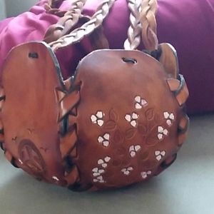 Leather bag, unique carrier,  holder